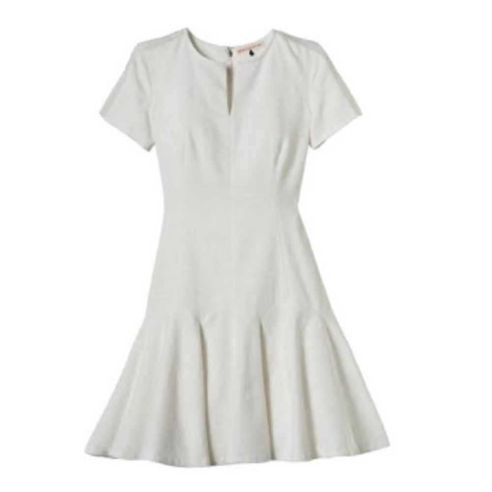 Rebecca Taylor Short Sleeve Jacquard Flippy Dress